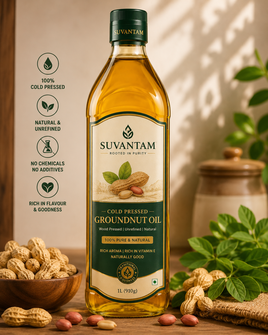 Cold Pressed Groundnut Oil