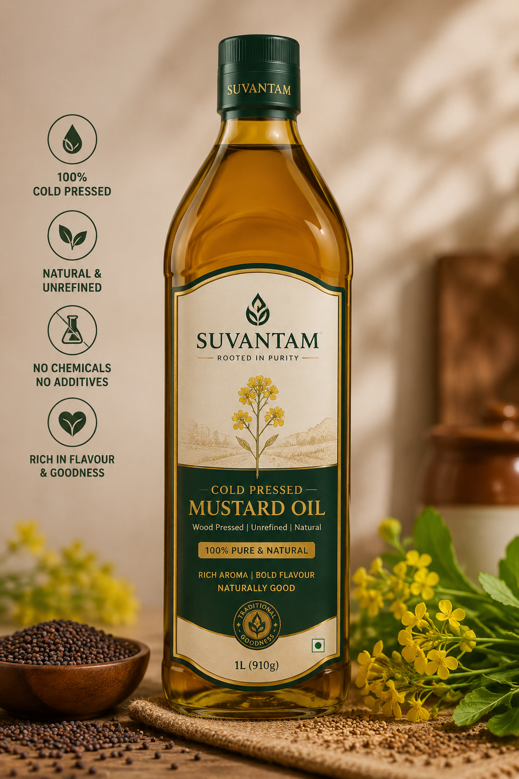 Suvantam Cold Pressed Mustard oil