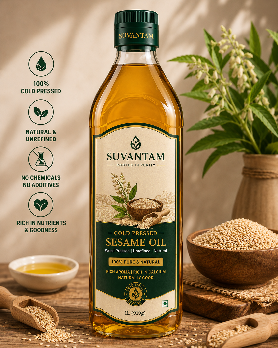 Suvantam Cold Pressed Sesame Oil